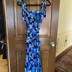 J.Crew Smocked Tie Shoulder Dress